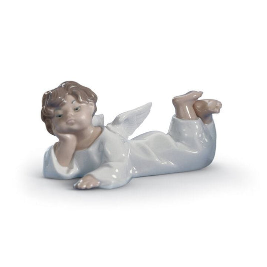 Angel Laying Down Figurine by Lladró