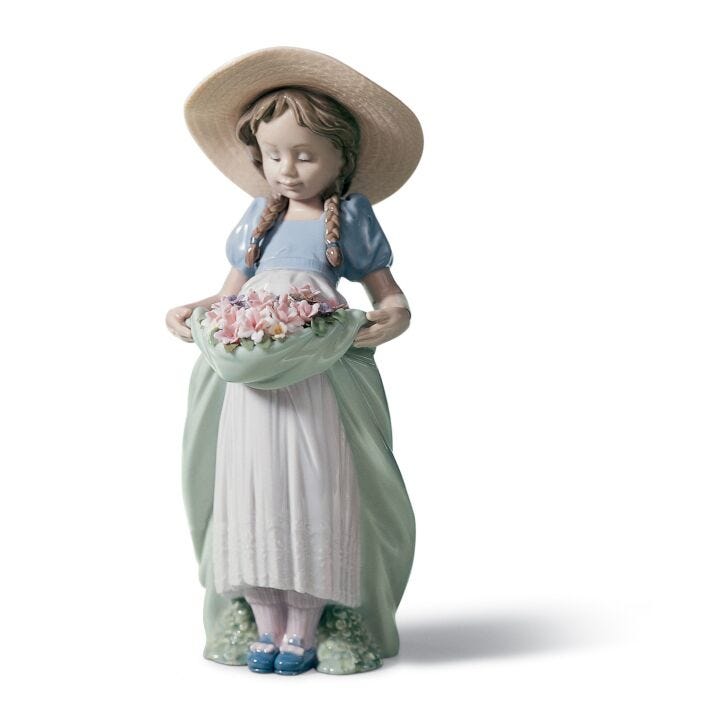 Bountiful Blossoms Girl Figurine by Lladró