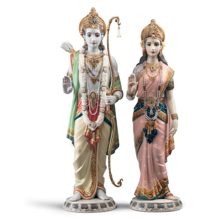 Rama and Sita Sculpture by Lladró #Limited Edition