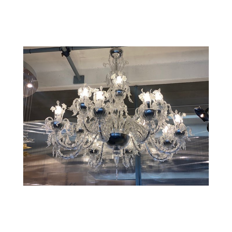 Ca Rezzonico Chandelier with Flowers and Leaves in Murano Glass by SimoEng