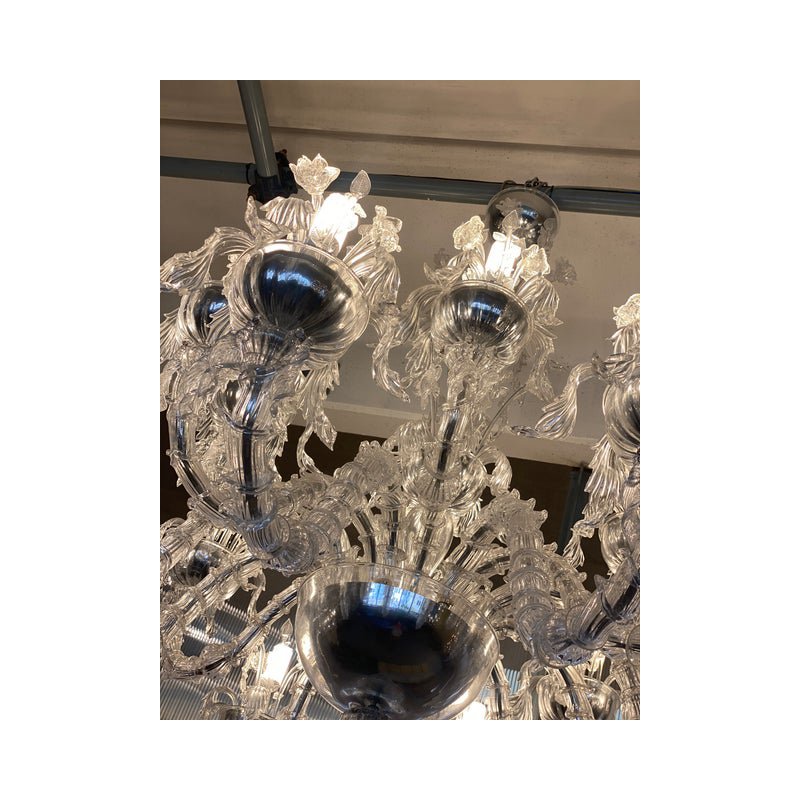 Ca Rezzonico Chandelier with Flowers and Leaves in Murano Glass by SimoEng