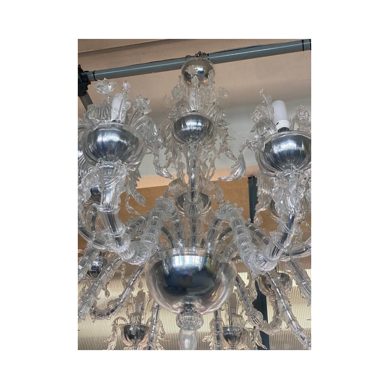 Ca Rezzonico Chandelier with Flowers and Leaves in Murano Glass by SimoEng