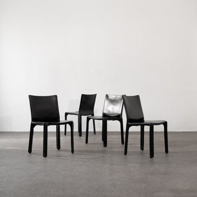 Cab 412 Armchairs by Mario Bellini for Cassina, Set of 4-OQD-2036854