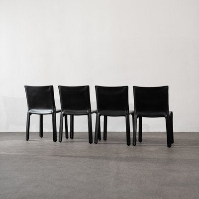 Cab 412 Armchairs by Mario Bellini for Cassina, Set of 4-OQD-2036854