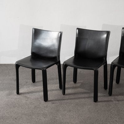 Cab 412 Armchairs by Mario Bellini for Cassina, Set of 4-OQD-2036854