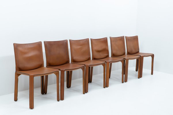 Cab 412 Chairs by Mario Bellini for Cassina, 1990s, Set of 6-TJQ-1794729