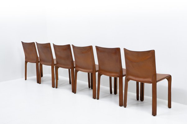 Cab 412 Chairs by Mario Bellini for Cassina, 1990s, Set of 6-TJQ-1794729