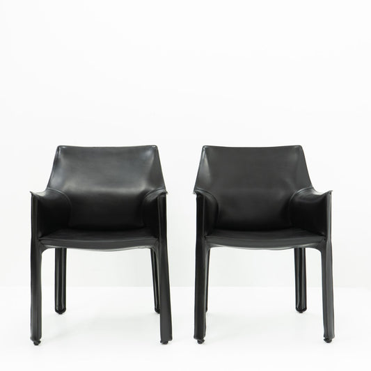 Cab 413 Chairs by Mario Bellini for Cassina, 2000s, Set of 2