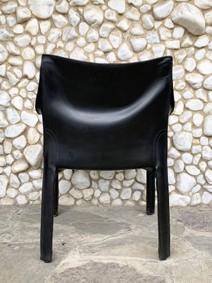 CAB 414 Armchair in Black Leather by Mario Bellini for Cassina, 1980s-ZM-1277909