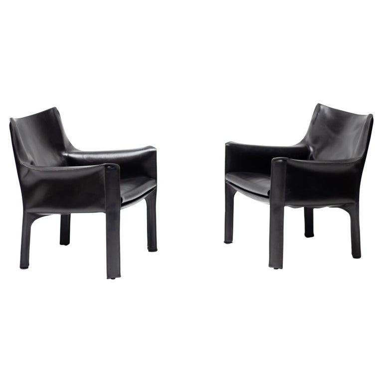 Cab 414 Lounge Chairs by Mario Bellini for Cassina, Set of 2