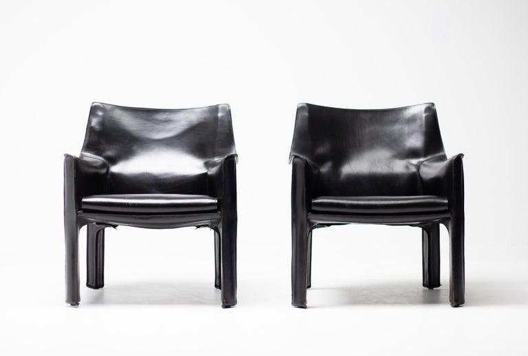 Cab 414 Lounge Chairs by Mario Bellini for Cassina, Set of 2