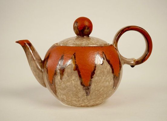 Cabana Style Ceramic Tea Set, Czechoslovakia, 1930s, Set of 15-BAF-763488