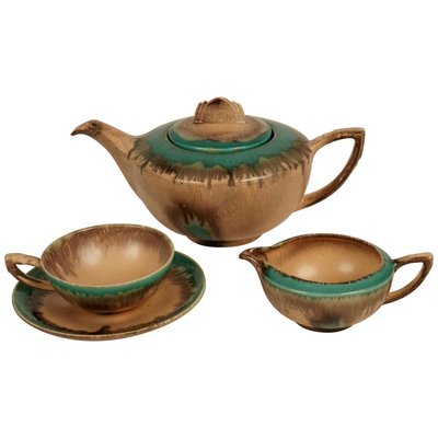 Cabana Style Ceramic Tea Set, Germany, 1920s, Set of 15-BAF-763498