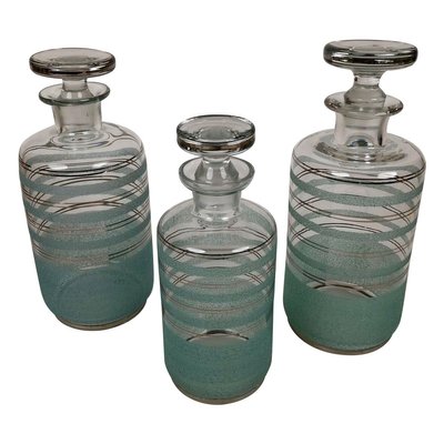 Cabana Style Glass Carafes, 1930s, Set of 3-BAF-763433