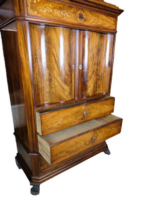 Cabinet in Polished Mahogany and Walnut, 1880-UY-1723447