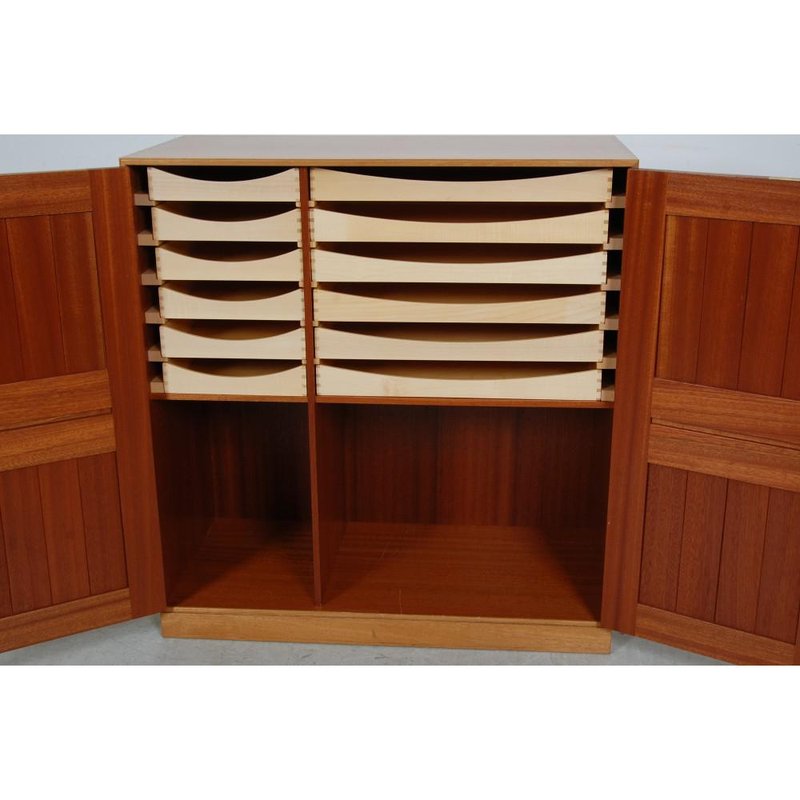 Cabinet with Drawers in Mahogany by Mogens Koch, 1970s