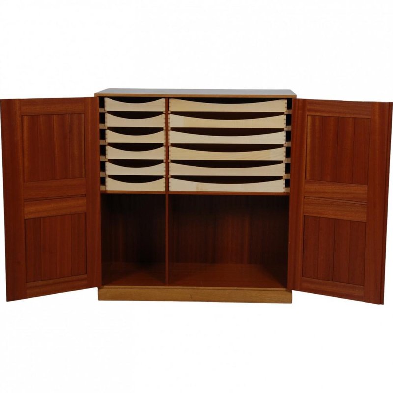 Cabinet with Drawers in Mahogany by Mogens Koch, 1970s