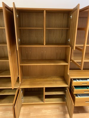 Cabinet with Glass Doors in Teak from Dyrlund, 1970s-BZB-2033838