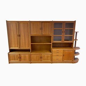 Cabinet with Glass Doors in Teak from Dyrlund, 1970s-BZB-2033838