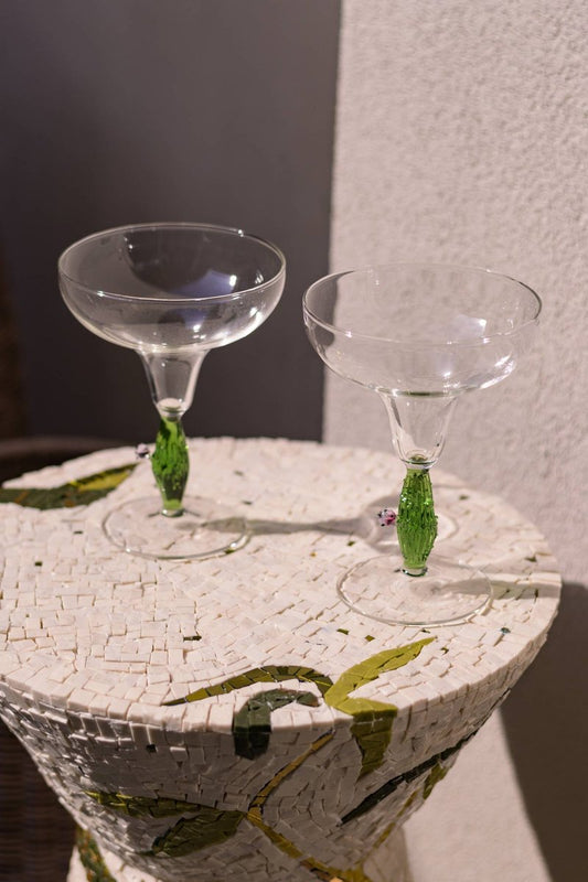 Cactus Mania Margarita Glass from Casarialto, Set of 4