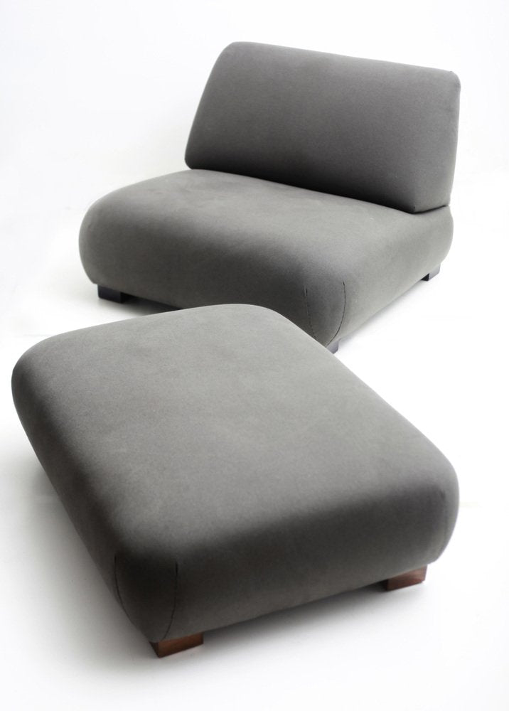 Cadaqués Lounge Chair and Ottoman by Federico Correa, Set of 2