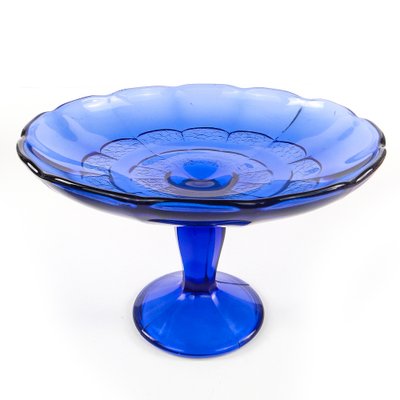 Cake Bowl on Stand from Ząbkowice Glassworks, 1970s-BKO-1823952