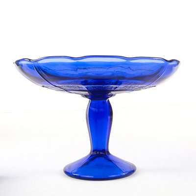 Cake Bowl on Stand from Ząbkowice Glassworks, 1970s-BKO-1823952