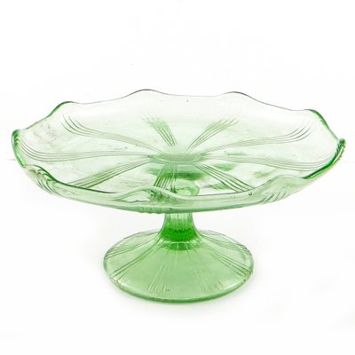 Cake Bowl on Stand from Ząbkowice Glassworks, 1970s-BKO-1823951