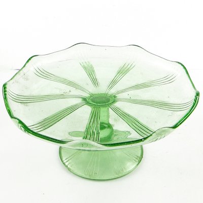 Cake Bowl on Stand from Ząbkowice Glassworks, 1970s-BKO-1823951