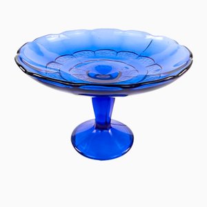 Cake Bowl on Stand from Ząbkowice Glassworks, 1970s-BKO-1823952