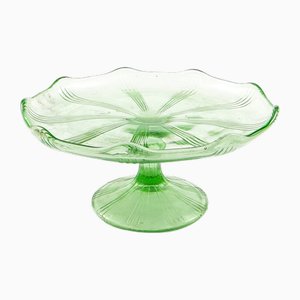 Cake Bowl on Stand from Ząbkowice Glassworks, 1970s-BKO-1823951