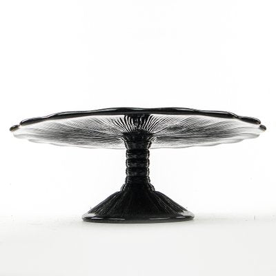 Cake Bowl on Stand from Ząbkowice Glassworks, Poland, 1970s-BKO-1823535