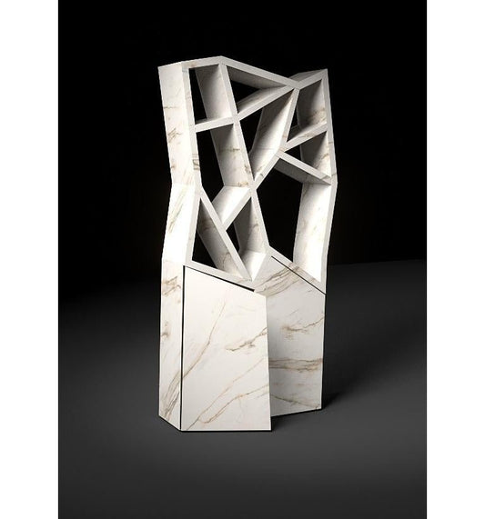 Calacatta Meet Bookcase by Andrea Giomi