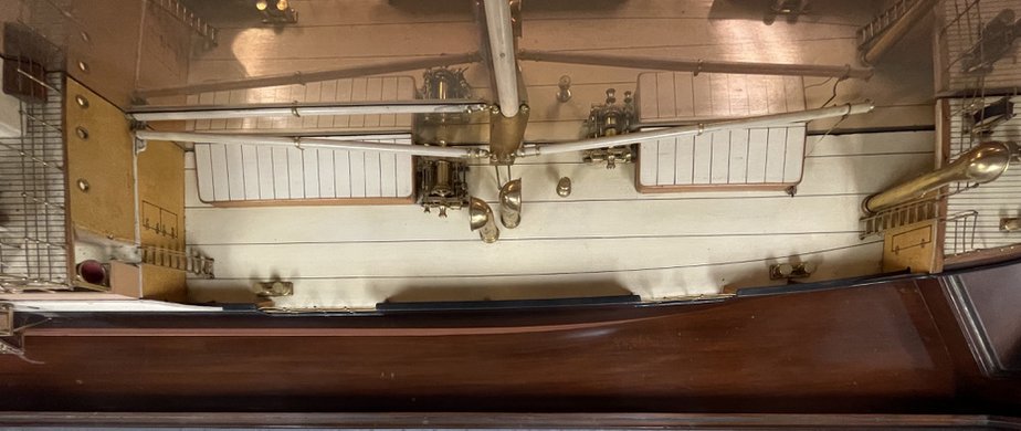 Caldy Light Ship Model with Mahogany Case, 1913-LQ-1270778