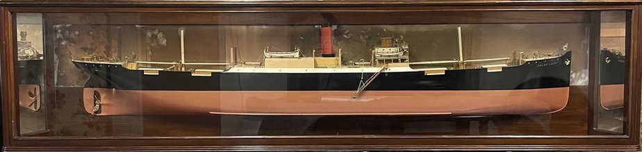 Caldy Light Ship Model with Mahogany Case, 1913-LQ-1270778