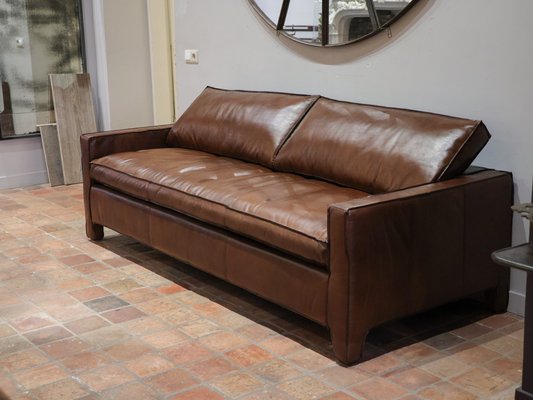 Calf Leather 3-Seater Sofa-TDA-1376347