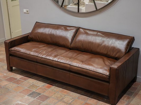 Calf Leather 3-Seater Sofa-TDA-1376347