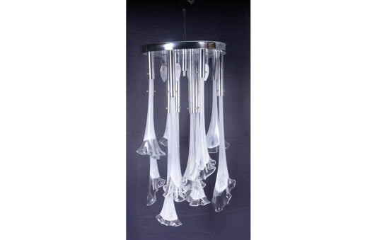 Calla / Lily Ceiling Light in Murano Glass by Venini, Italy, 1960s