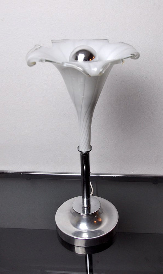 Calla Lily Flower Lamp in Murano Glass, Italy, 1970s