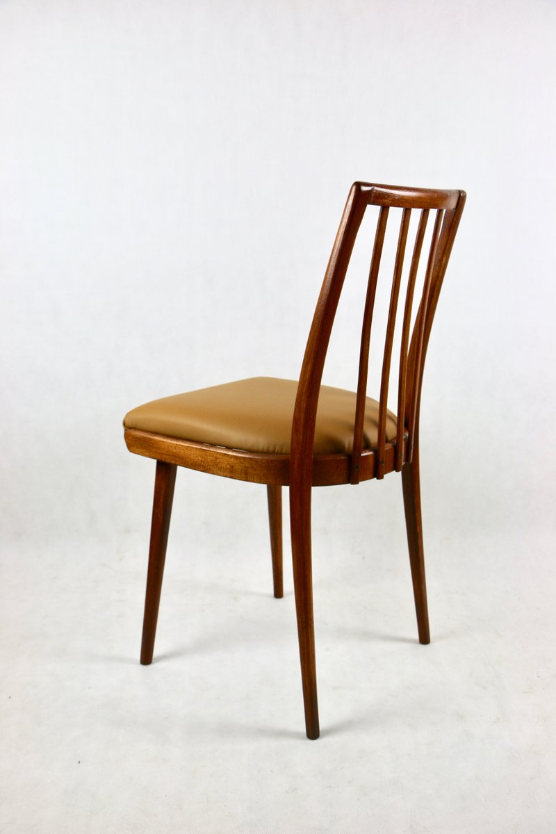 Camel Brown Natural Leather Dining Chair, 1970s