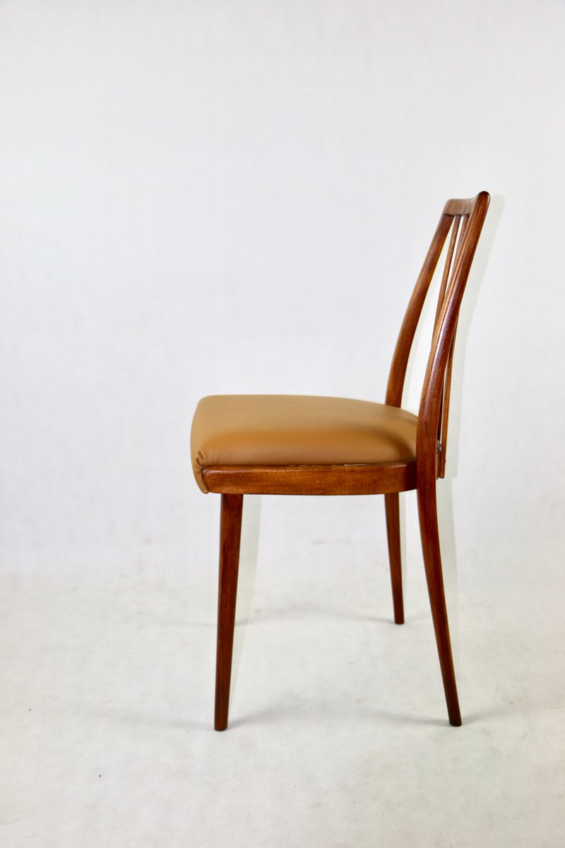 Camel Brown Natural Leather Dining Chair, 1970s