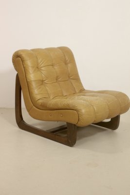 Camel Leather Armchair, 1960s-OTF-1718356