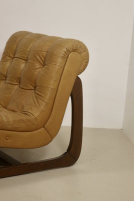 Camel Leather Armchair, 1960s-OTF-1718356