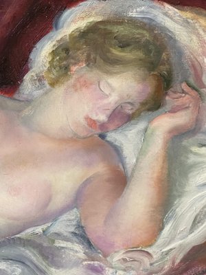 Camille Roche, Sleeping Girl, Oil on Canvas-YXM-2027938