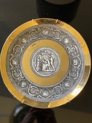 Cammei Mythological Collection Plates in Ceramic and Gold Leaf, 1960s, Set of 6-XDW-1802585