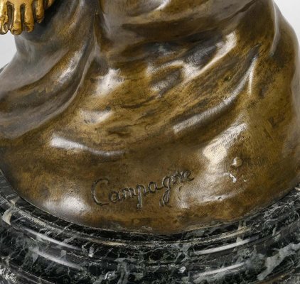 Campagne, Figurative Sculpture, Gilded and Patinated Bronze, 19th Century-WFS-1817080