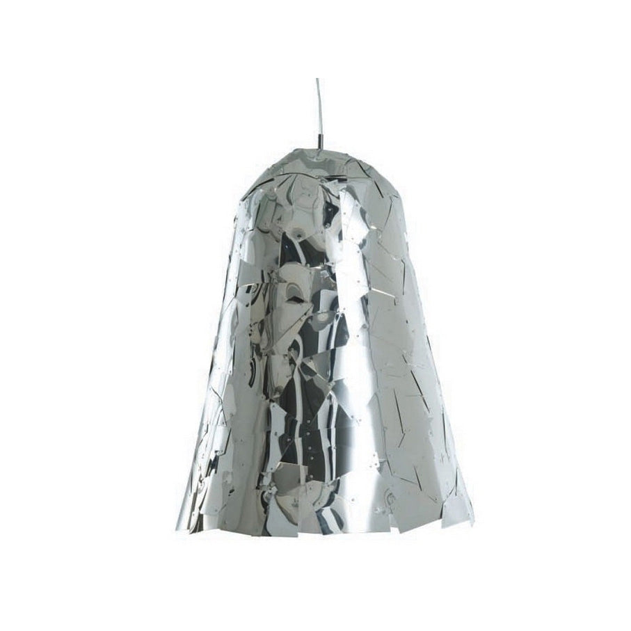 Campana - Aluminium Pendant Lamp by Edra #Ø75 x H92 cm/Silver