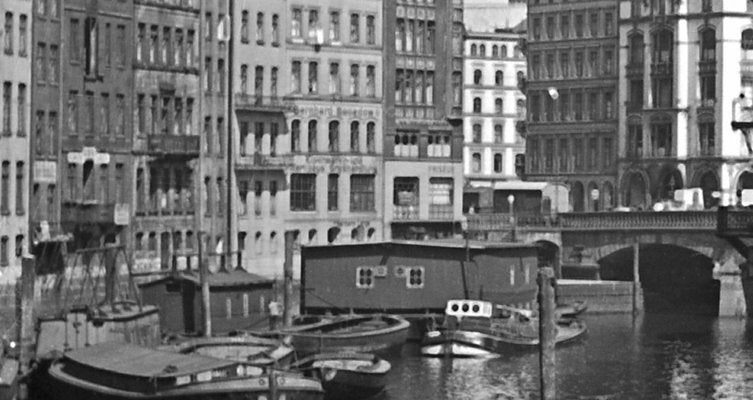 Canals Near St. Nicholas Church Hamburg Speicherstadt Germany 1938 Printed 2021-DYV-992045