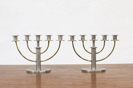 Candelabras by C.G. Hallberg, 1933, Set of 2