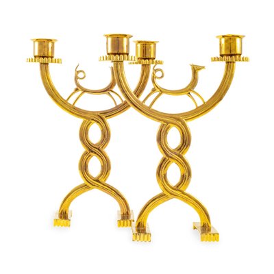 Candelabras by Franz Hagenauer for Werkstatte Hagenauer, 1928, Set of 2-TJY-1246702